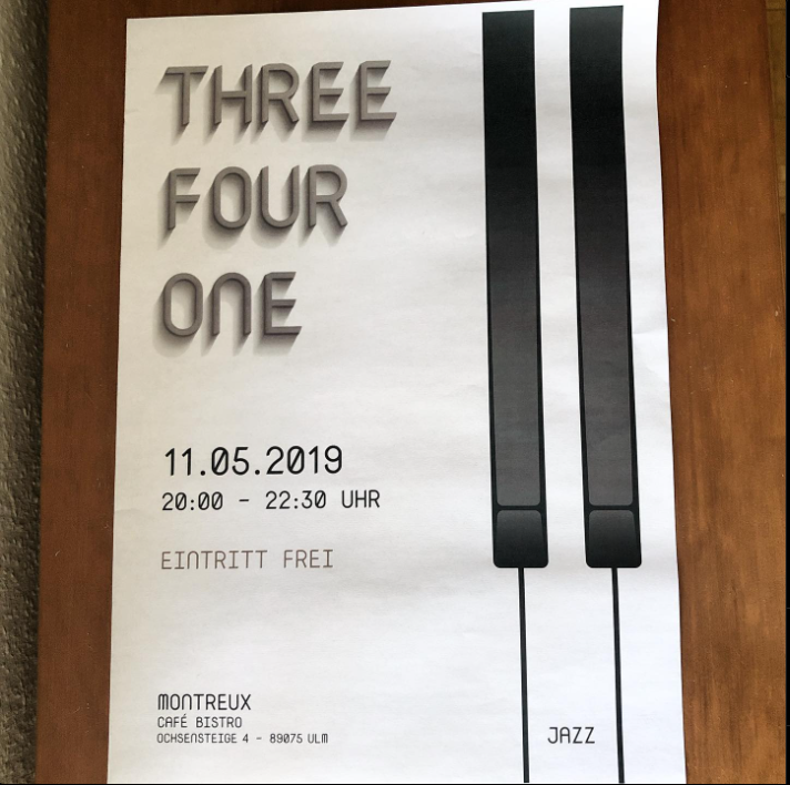 Three Four One spielt im Cafe Montreux